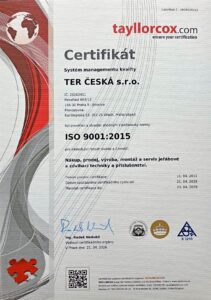 Certifikát ISO 9001